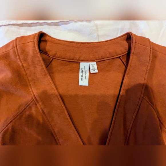 & Other Stories Belted Cotton Midi Dress Size 6 in Camel/Orange. - Picture 5 of 6